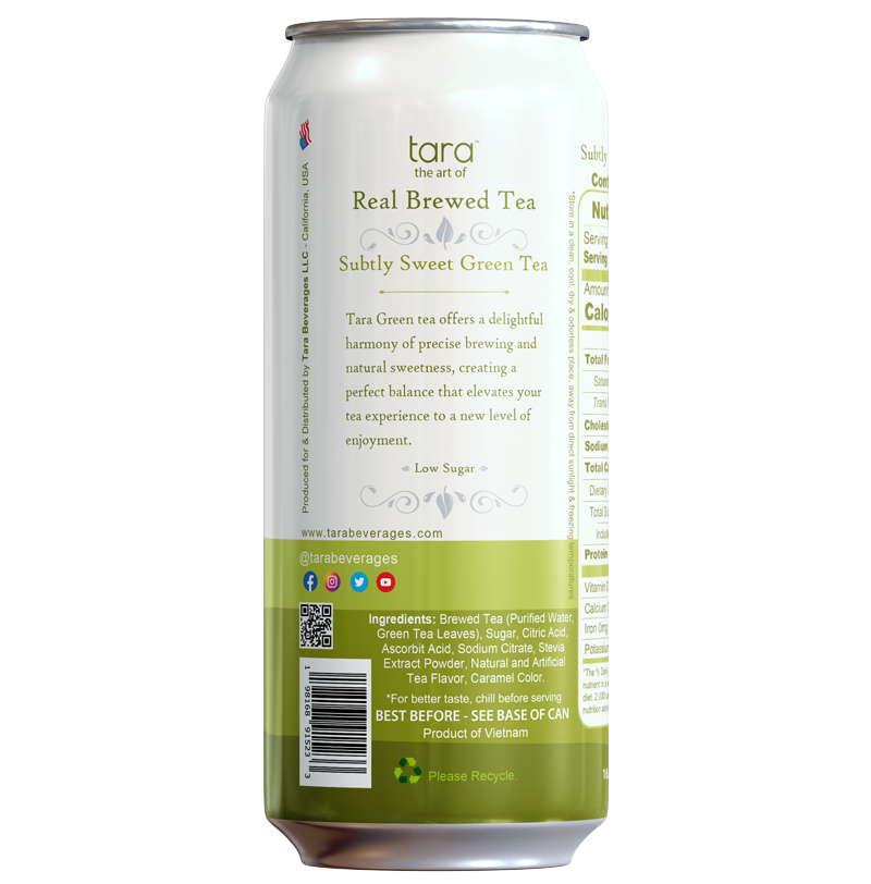 Tara Real Brew Green Tea 16.9 Fl.oz (12pk)