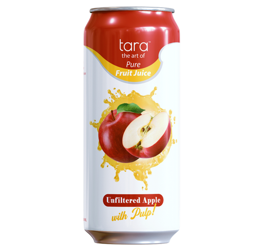 Tara Pure Unfiltered Apple Juice, With Pulp, 16.9 fl.oz (12pk)