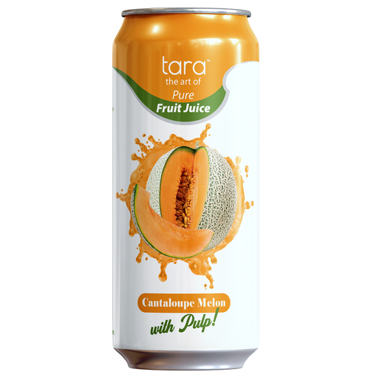 Tara Pure Cantaloupe Melon Juice, With Pulp, No Added Sugar, 16.9 fl.oz (12pk)