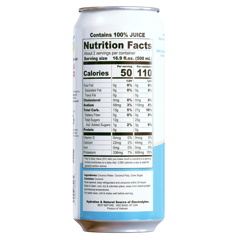 Tara Pure Coconut Water, With Pulp, 16.9 fl.oz (12pk)