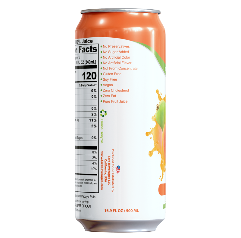 Tara Pure Papaya Juice, With Pulp, 16.9 fl.oz (12pk)