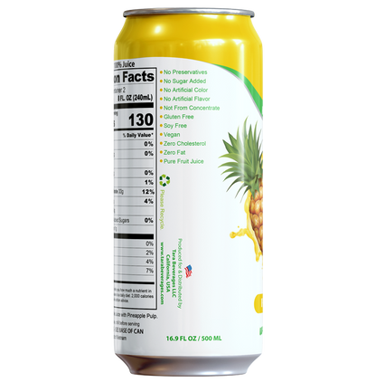 Tara Pure Pineapple Juice With Pulp, No Added Sugar, 16.9 fl.oz (12k)