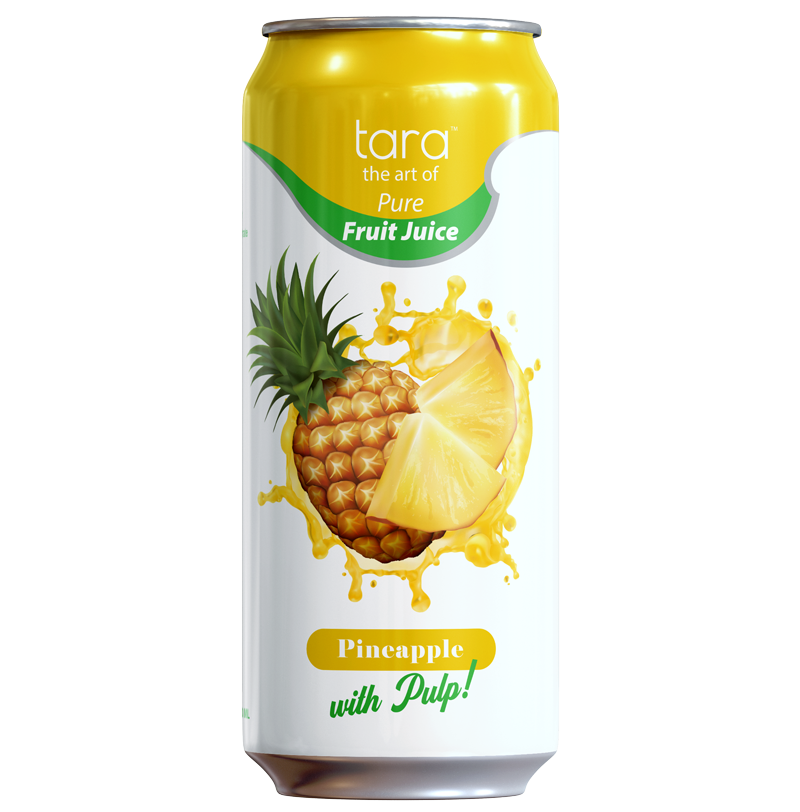 Tara Pure Pineapple Juice With Pulp, No Added Sugar, 16.9 fl.oz (12k)