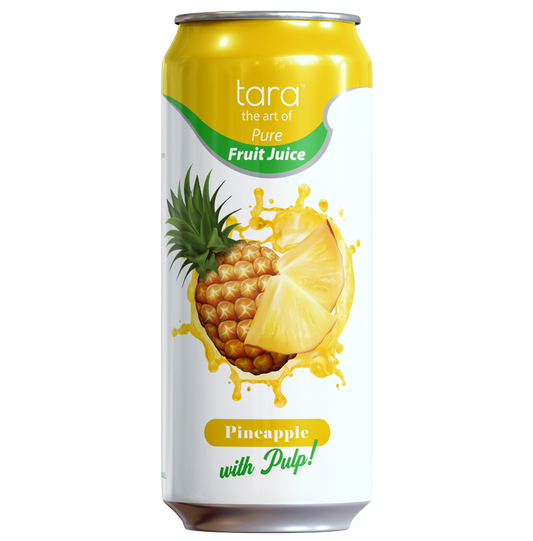 Tara Pure Pineapple Juice With Pulp, No Added Sugar, 16.9 fl.oz (12k)