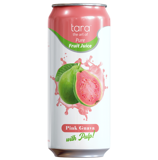 Tara Pure Pink Guava Juice With Pulp, No Added Sugar, 16.9 fl.oz (12pk)