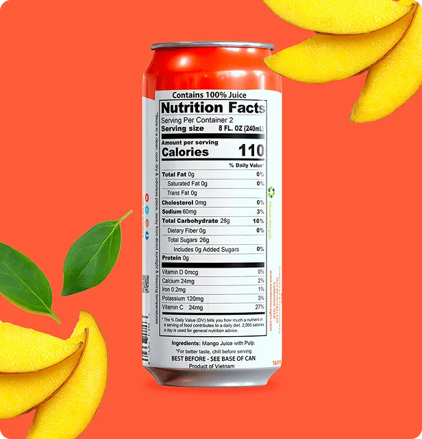 Tara Pure Mango Juice With Pulp, No Added Sugar, 16.9 fl.oz (12pk) – detail 3