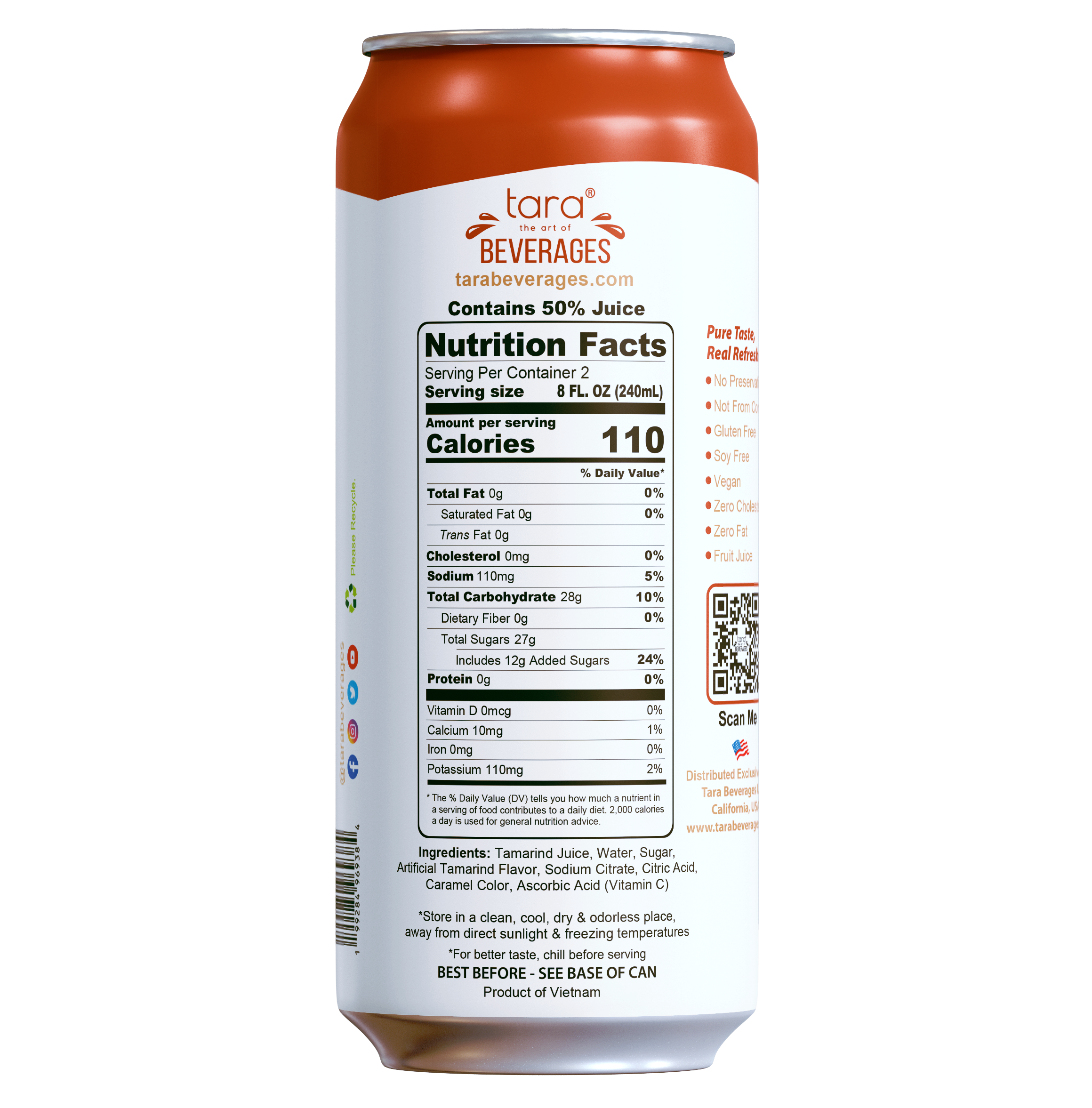 Tara Real Tamarindo Juice No Pulp, 16.9 fl.oz (12pk)