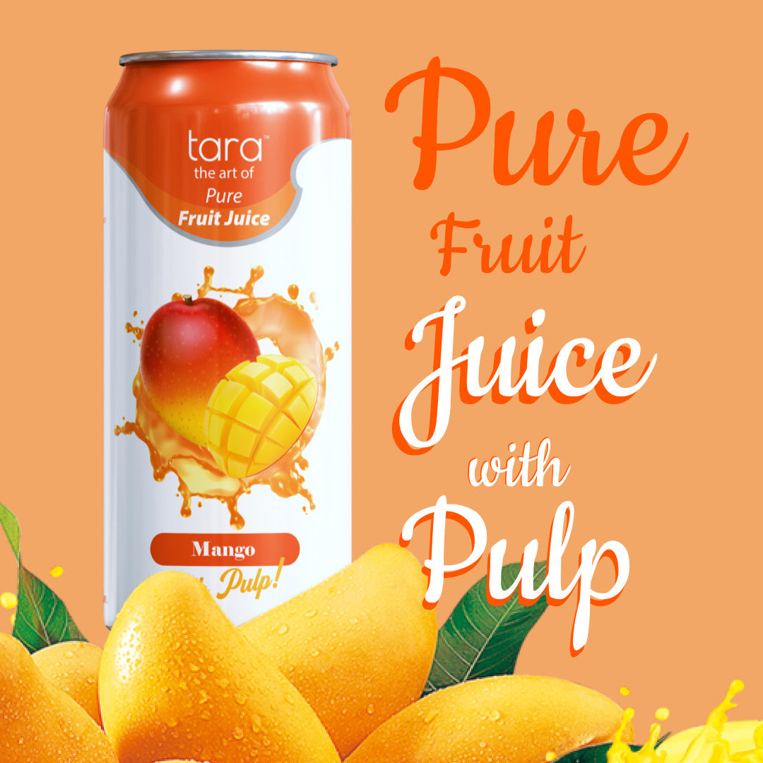 Tara Pure Mango Juice With Pulp, No Added Sugar, 16.9 fl.oz (12pk)