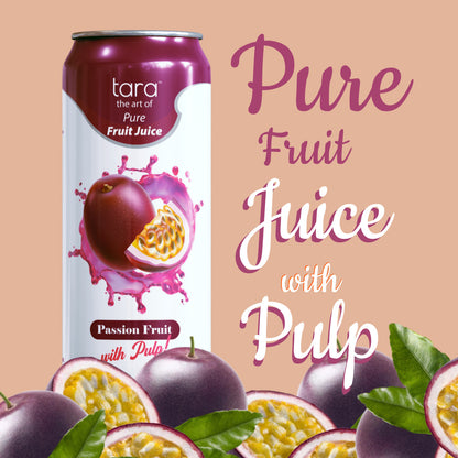 Tara Pure Passionfruit Juice With Pulp, No Added Sugar, 16.9 fl.oz (12pk)