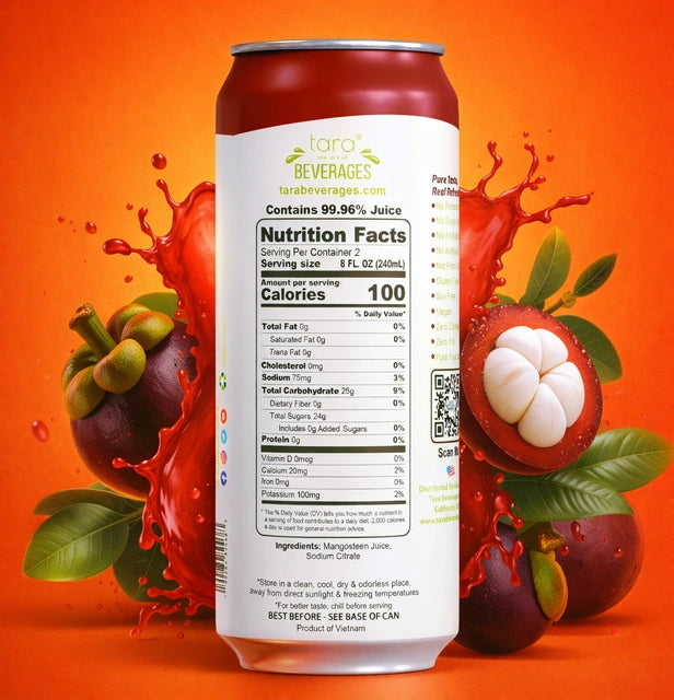 Tara Pure Mangosteen Juice No Pulp, No Added Sugar, 16.9 fl.oz (12pk) – detail 3
