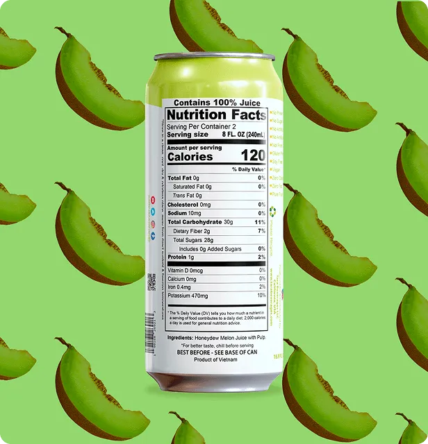 Tara Pure Honeydew Melon Juice With Pulp, No Added Sugar, 16.9 fl.oz (12pk) – detail 3