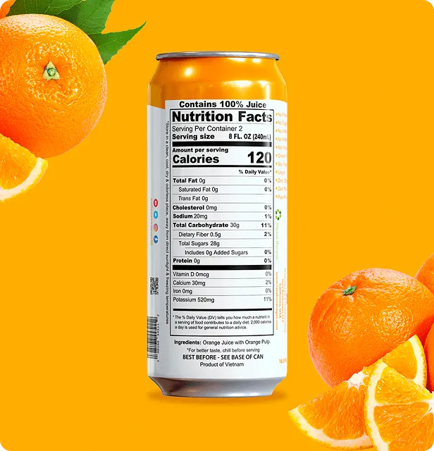 Tara Pure Orange Juice With Pulp, No Added Sugar, 16.9 fl.oz (12pk) – detail 3