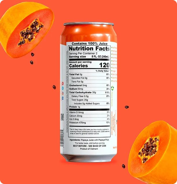 Tara Papaya Nutrition Facts