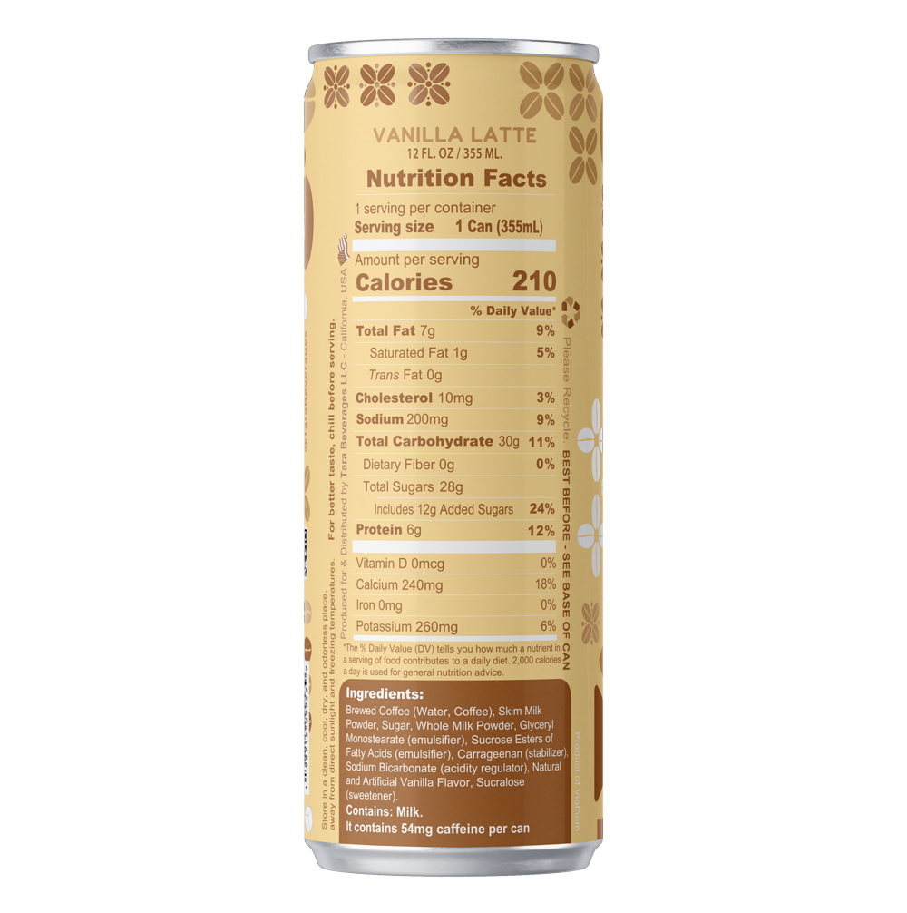 Tara Creamy Dreamy Vanilla Coffee 12.0 Fl.oz (24pk)