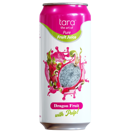 Tara Pure Dragon Fruit Juice With Pulp, No Added Sugar, 16.9 fl.oz (12pk)