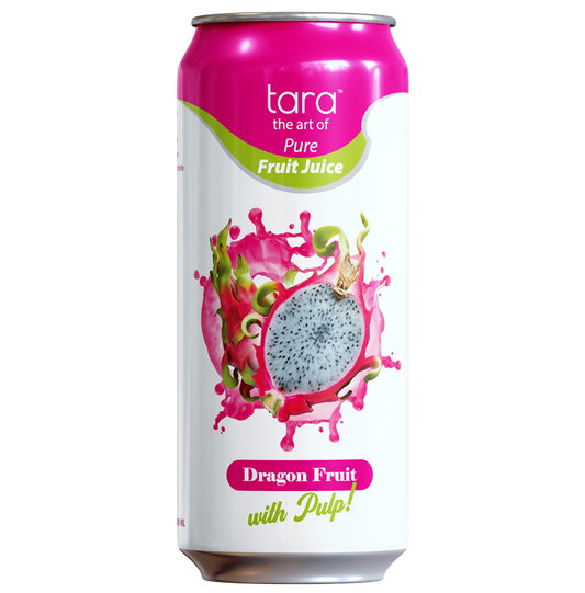 Tara Pure Dragon Fruit Juice With Pulp, No Added Sugar, 16.9 fl.oz (12pk)