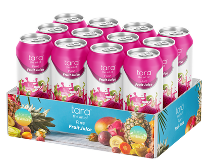 Tara Pure Dragon Fruit Juice With Pulp, No Added Sugar, 16.9 fl.oz (12pk)