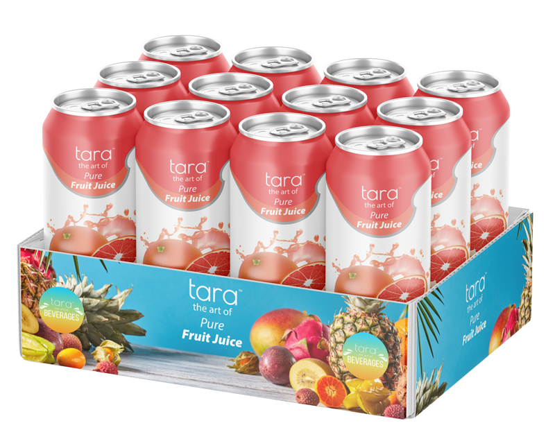 Tara Pure Grapefruit Juice With Pulp, No Sugar Added, 16.9 fl.oz (12pk)