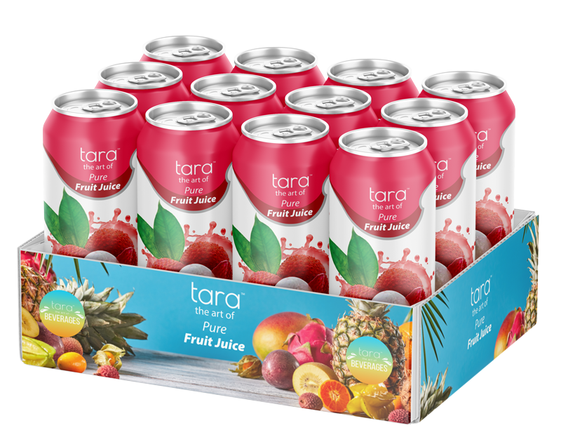 Tara Pure Lychee Juice With Pulp, 16.9 fl.oz (No Added Sugar)