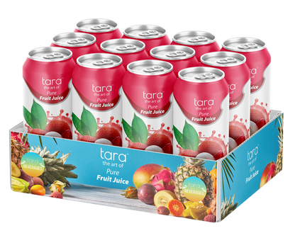 Tara Pure Lychee Juice With Pulp, 16.9 fl.oz (No Added Sugar)