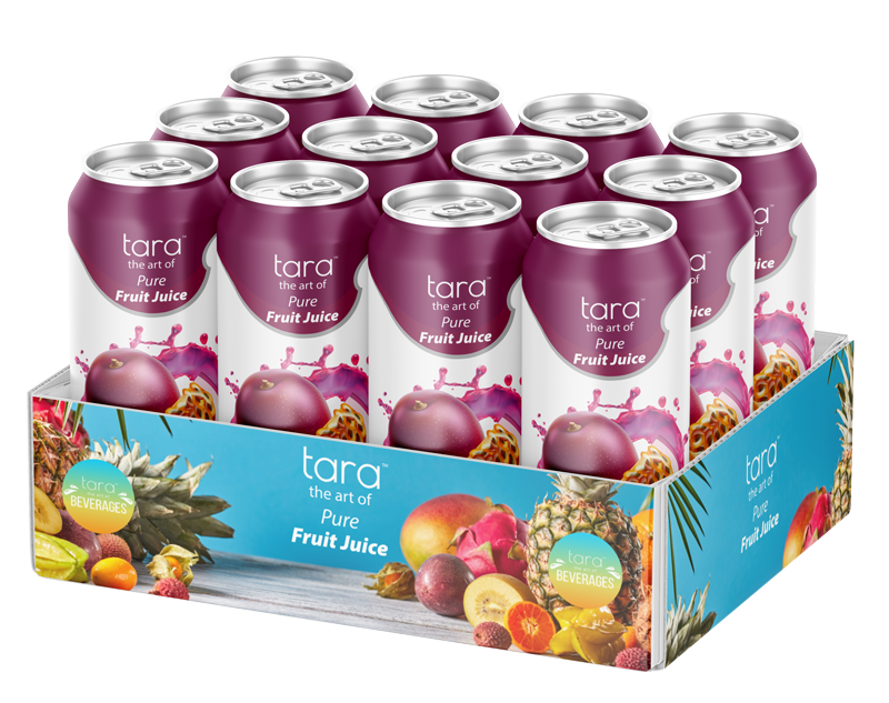 Tara Pure Passionfruit Juice With Pulp, No Added Sugar, 16.9 fl.oz (12pk)