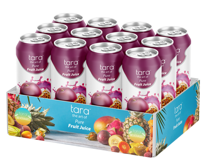 Tara Pure Passionfruit Juice With Pulp, No Added Sugar, 16.9 fl.oz (12pk)