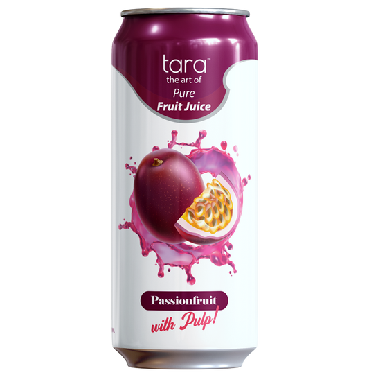 Tara Pure Passionfruit Juice With Pulp, No Added Sugar, 16.9 fl.oz (12pk)