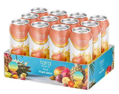 Tara Pure Peach Juice With Pulp, No Added Sugar, 16.9 fl.oz (12pk)