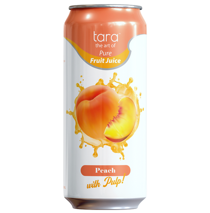 Tara Pure Peach Juice With Pulp, No Added Sugar, 16.9 fl.oz (12pk)