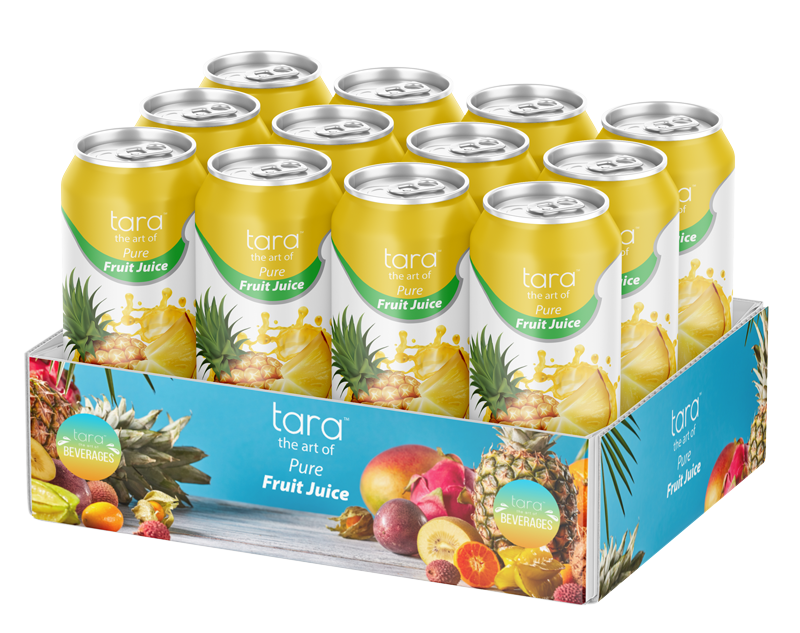 Tara Pure Pineapple Juice With Pulp, No Added Sugar, 16.9 fl.oz (12k)