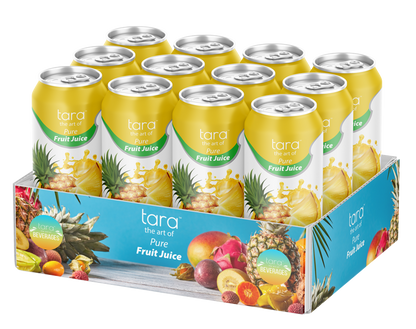 Tara Pure Pineapple Juice With Pulp, No Added Sugar, 16.9 fl.oz (12k)