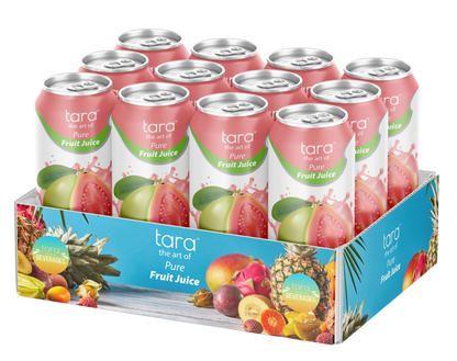 Tara Pure Pink Guava Juice With Pulp, No Added Sugar, 16.9 fl.oz (12pk)