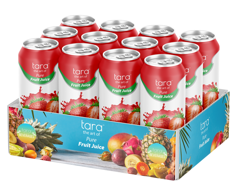 Tara Real Strawberry Juice With Pulp, 16.9 fl.oz (12pk)