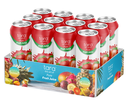 Tara Real Strawberry Juice With Pulp, 16.9 fl.oz (12pk)