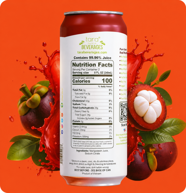 Tara Pure Mangosteen Juice No Pulp, No Added Sugar, 16.9 fl.oz (12pk) – detail 3